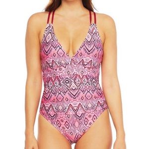 NWT La Blanca Multi-patterned One Piece Swimsuit